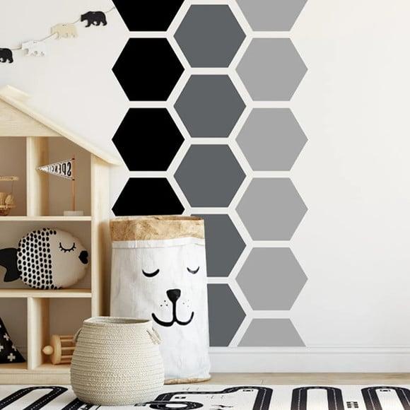 Kit de Adesivos de Parede Hexágonos