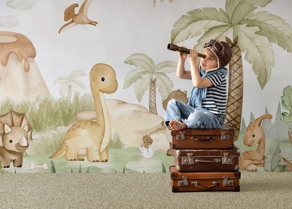 Papel de Parede Infantil Dinossauro Baby Sob Medida