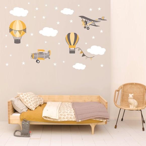 Promoção Adesivo Balões - Aviões - Nuvens - Estrelas