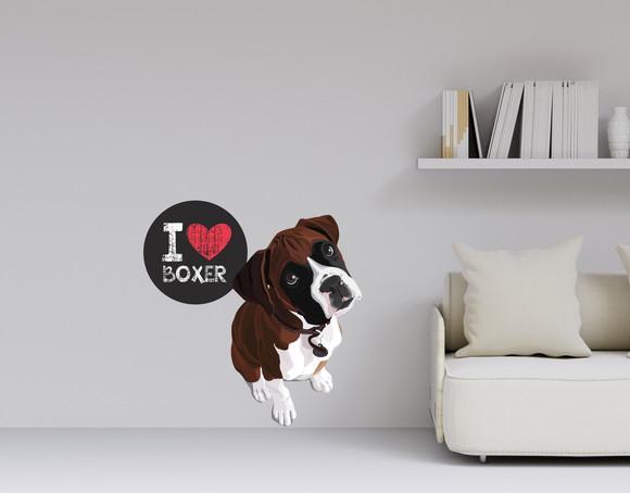 Adesivo cachorro - boxer