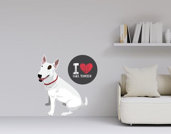 Adesivo cachorro - bull terrier