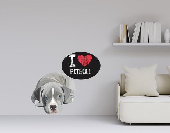 Adesivo cachorro - pitbull
