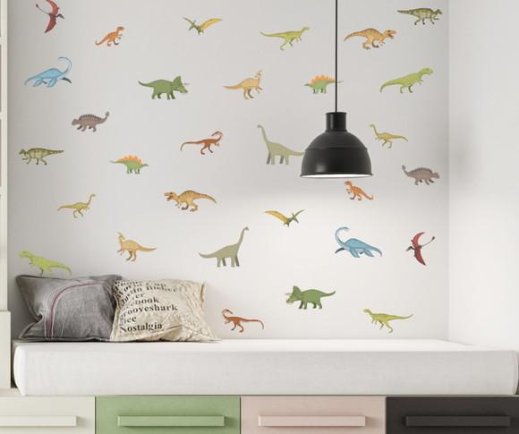 Adesivo de Parede Dinossauros - Kit Adesivos Dinossauros