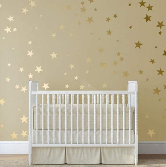 Adesivo de Parede Estrelas Douradas