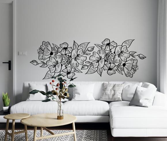 Adesivo de parede floral