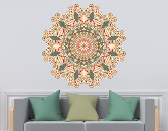 Adesivo de parede mandala 100cm