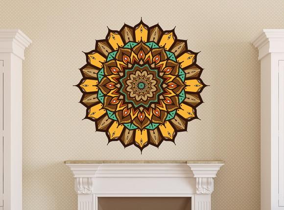 Adesivo de parede mandala 60cm