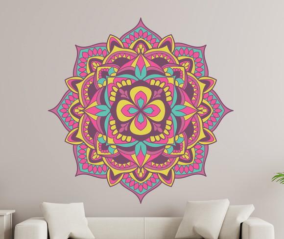 Adesivo de parede mandala 100cm
