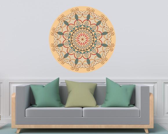 Adesivo de parede mandala 60cm