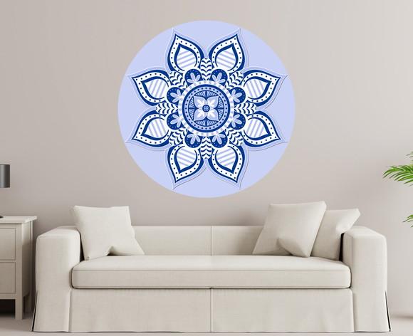 Adesivo de parede mandala 60cm