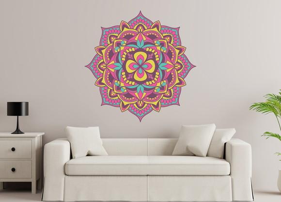 Adesivo de parede mandala 60cm