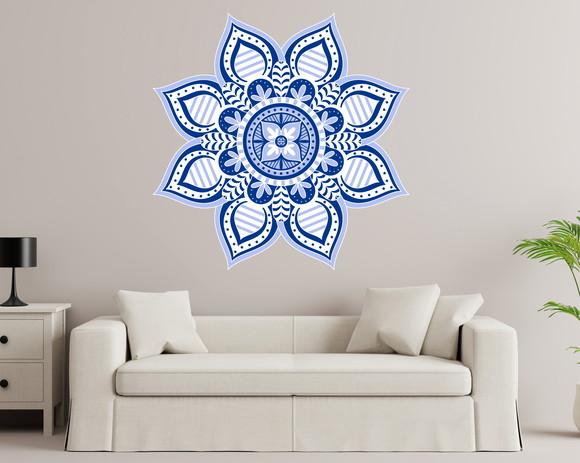 Adesivo de parede mandala 60cm