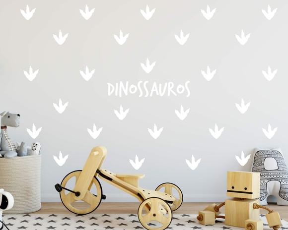 Adesivo De Parede Patinhas De Dinossauros