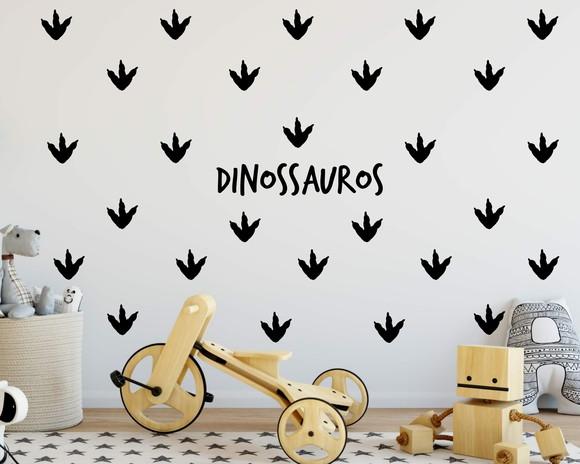 Adesivo De Parede Patinhas De Dinossauros