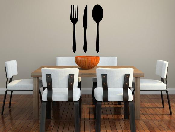 Adesivo de Parede Talheres (garfo/faca/colher)