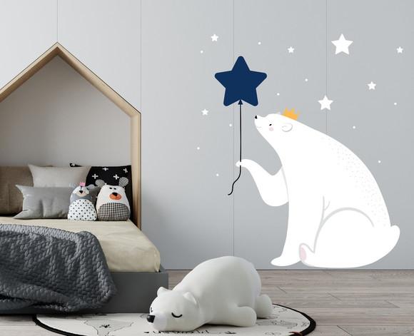 Adesivo de Parede Urso com Estrela