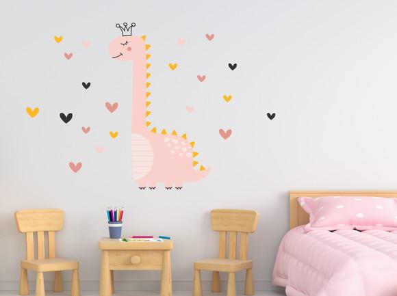 Adesivo Dinossauro Menina - Adesivo Dinossauro