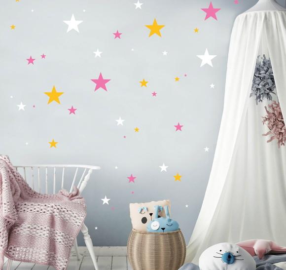 Adesivo estrelas 3 cores