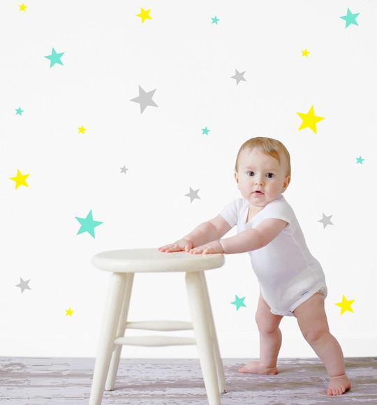 Adesivo estrelas 3 cores