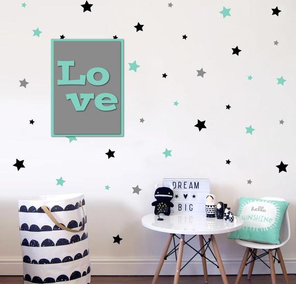 Adesivo Estrelas 3 Cores Kit com 110 Estrelas