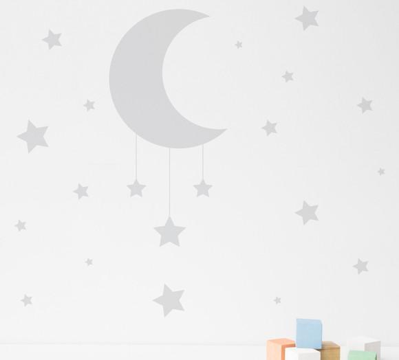 Adesivo lua e estrelas