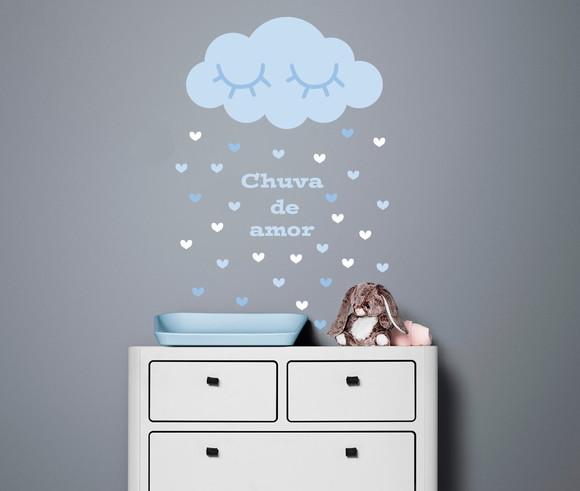 Adesivo Nuvem Chuva De Amor