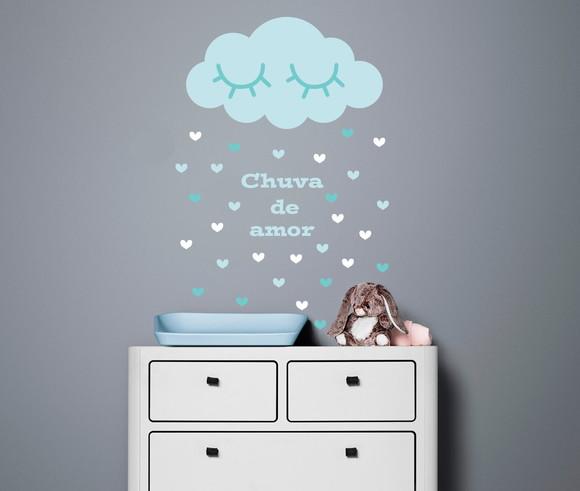 Adesivo Nuvem Chuva De Amor