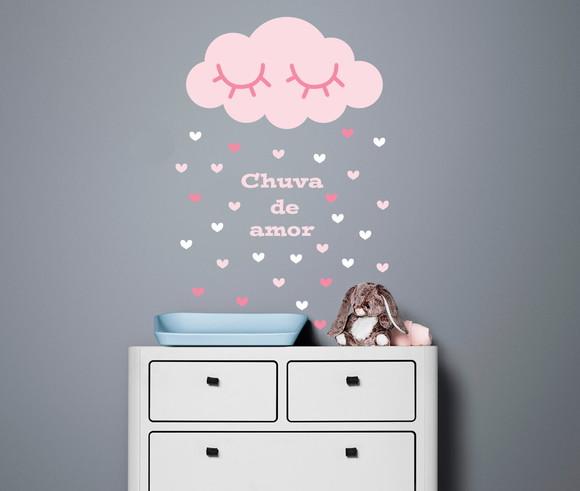 Adesivo Nuvem Chuva De Amor