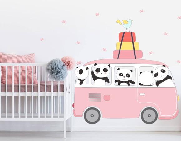 Adesivo pandas na kombi