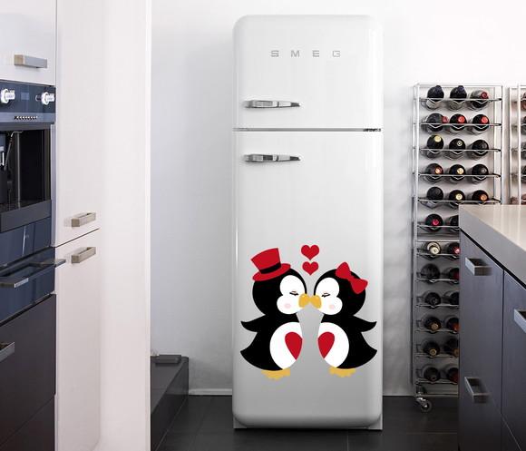 Adesivo para Geladeira Pinguins