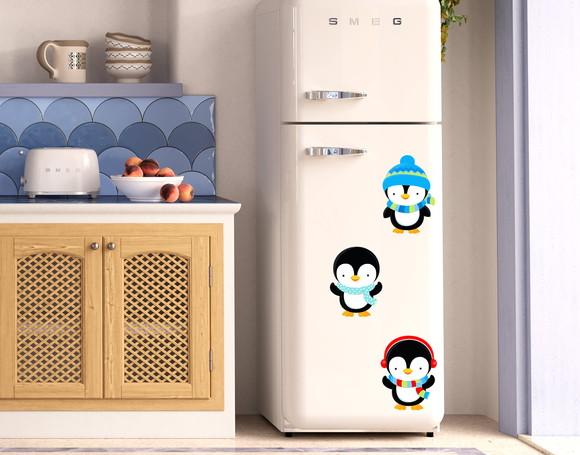 Adesivo para Geladeira Pinguins