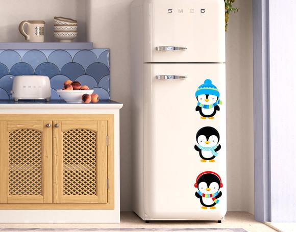 Adesivo para Geladeira Pinguins