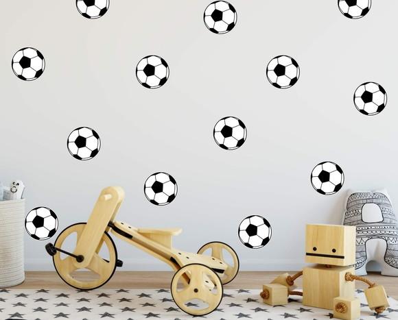 Adesivo de Parede Bolas de Futebol - Adesivo Bola de Futebol