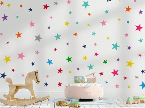 *adesivo de Parede Estrelas Coloridas - Adesivos Estrelas
