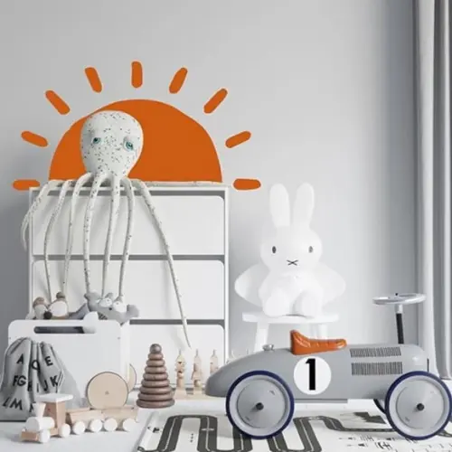 *adesivo de Parede Sol - Adesivo Sol Boho - Meio Sol