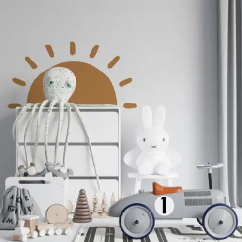 *adesivo de Parede Sol - Adesivo Sol Boho - Meio Sol