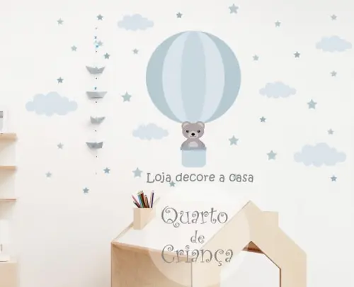 Adesivo balão com ursinho