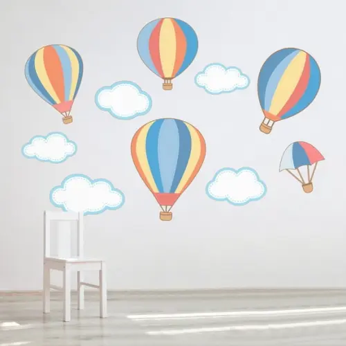 Adesivo balões + nuvens