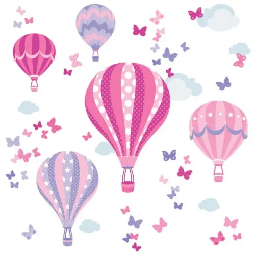Adesivo balões rosa e roxo