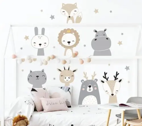 Adesivo Bichinhos e Estrelas
