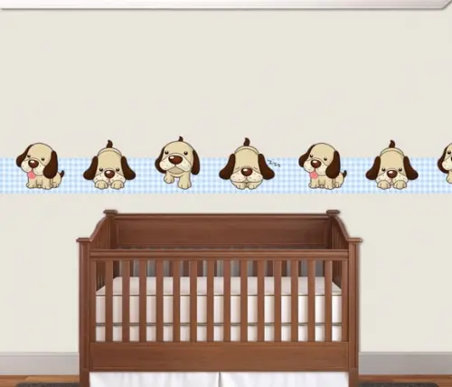adesivo border cachorrinhos