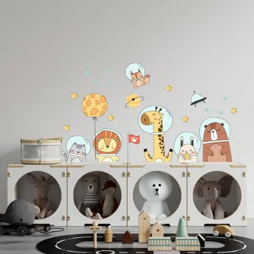 Adesivo de Parede Animais Astronautas
