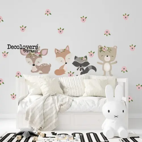 Adesivo de Parede Animais da Floresta