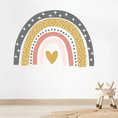 Adesivo de Parede Arco Íris - Arco Íris Boho