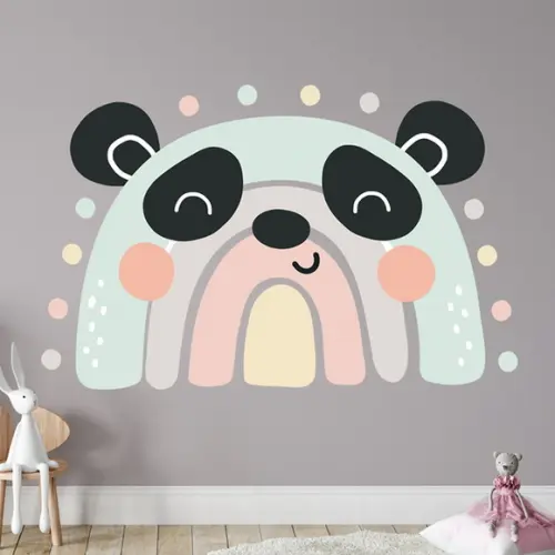 Adesivo de Parede Arco Íris - Arco Íris Panda