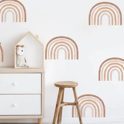 Adesivo de Parede Arco Íris Aquarela - Adesivo Mini Arcos