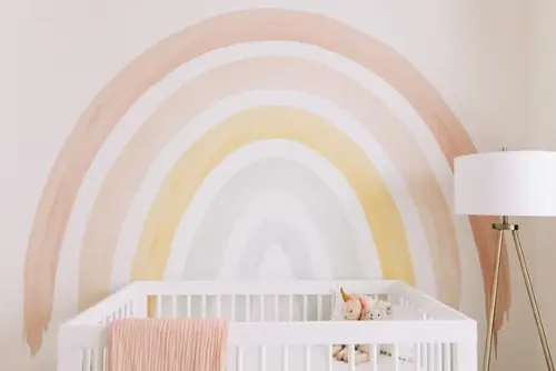 Adesivo de Parede Arco Íris Aquarela- Adesivo Arco-íris Boho