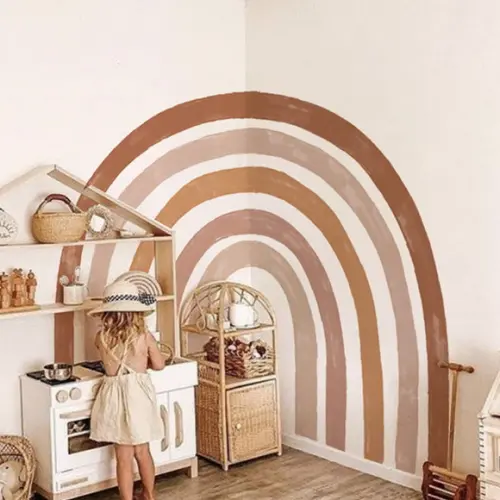 Adesivo de Parede Arco Íris Aquarela- Adesivo Arco-íris Boho