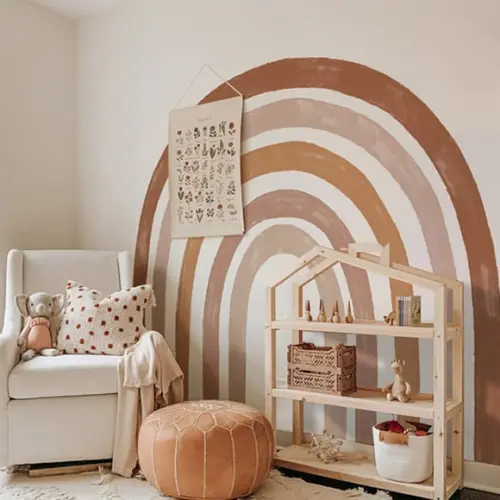 Adesivo de Parede Arco Íris Aquarela- Adesivo Arco-íris Boho