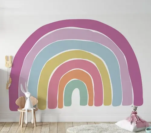 Adesivo de Parede Arco Íris Boho - Adesivo Arco-íris